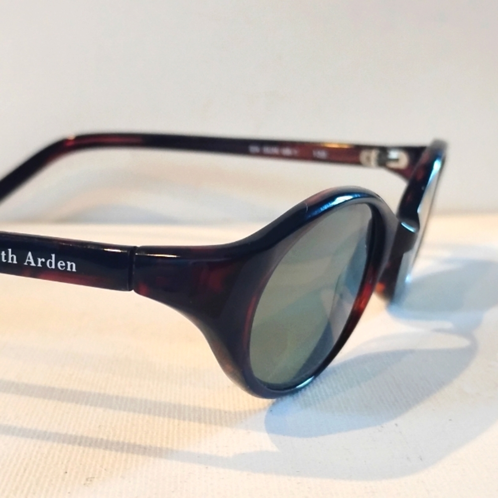 Elizabeth Arden Tortoiseshell Frame Sunglasses with Green Lenses
